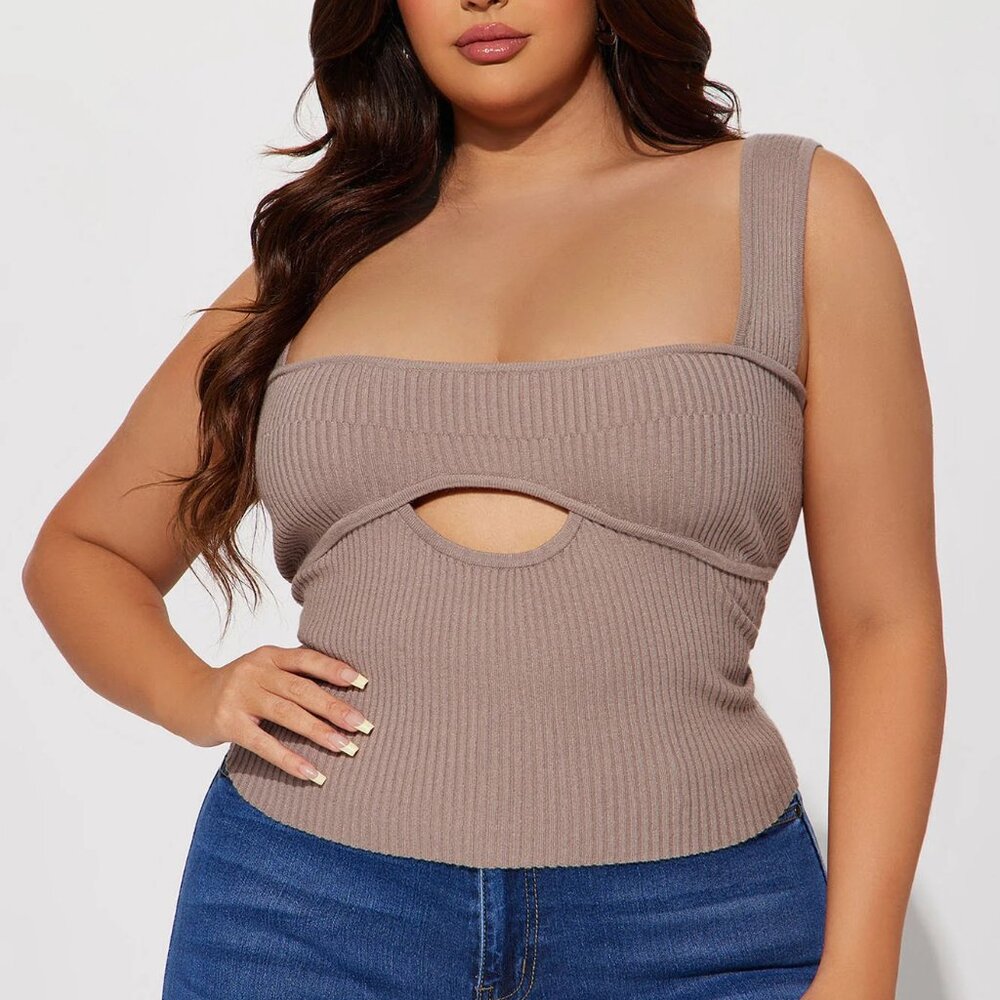 NWT Sweater Top - Taupe